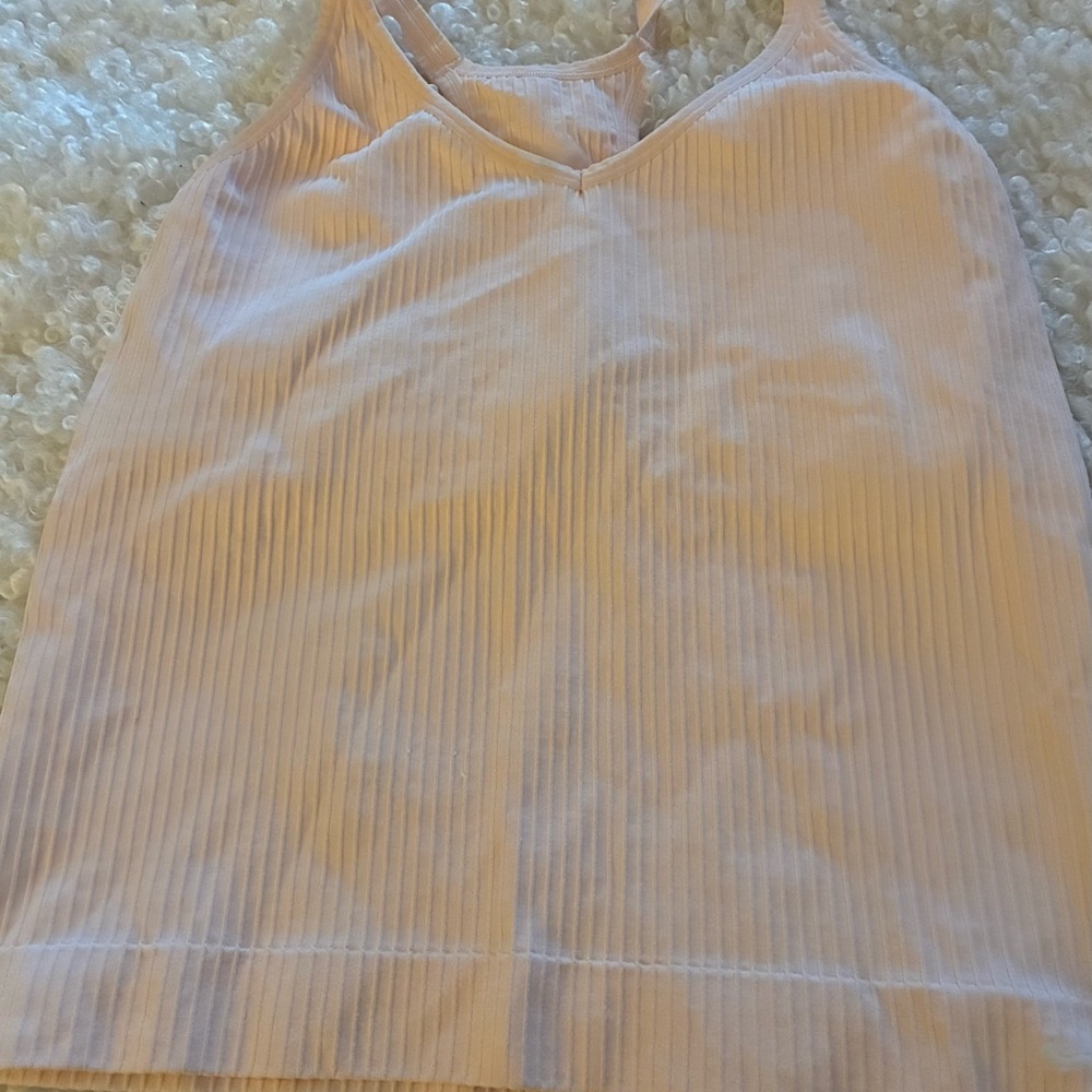 Ribbed Light Pink Tank Top